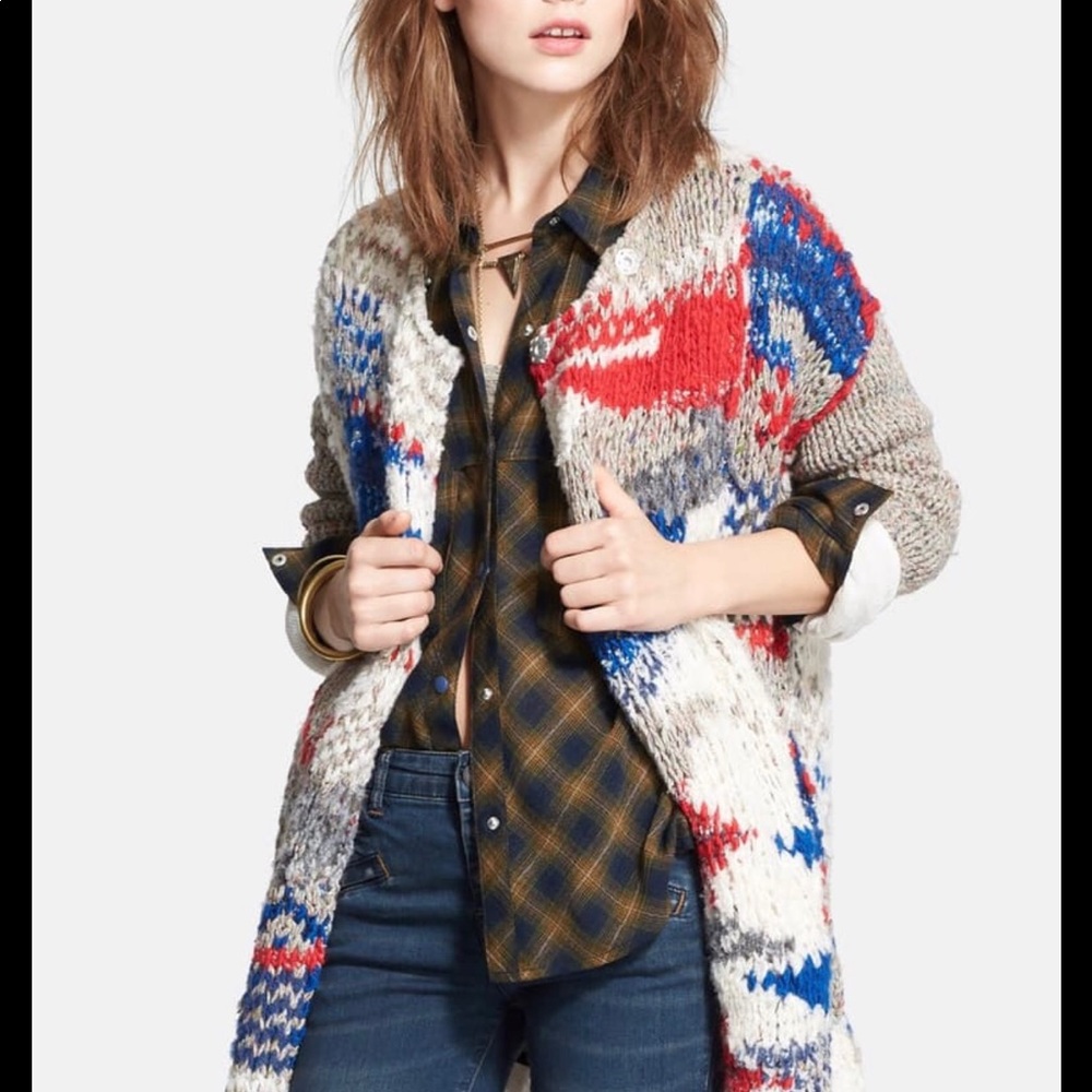 Free people firework cardigan xs